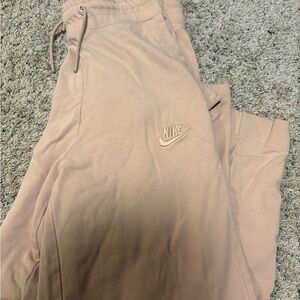 Nike light pink crop jogger pants